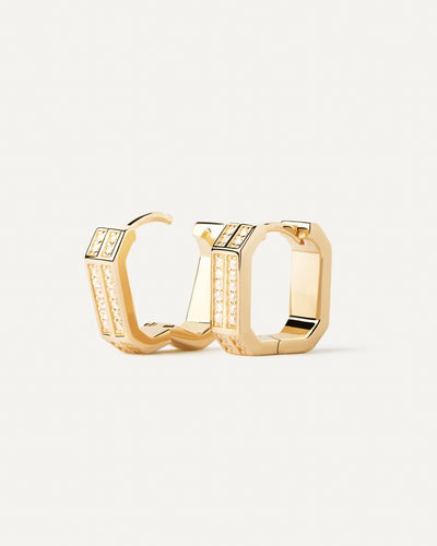 PDPAOLA Olympia Hoops - Gold | Mocha Australia