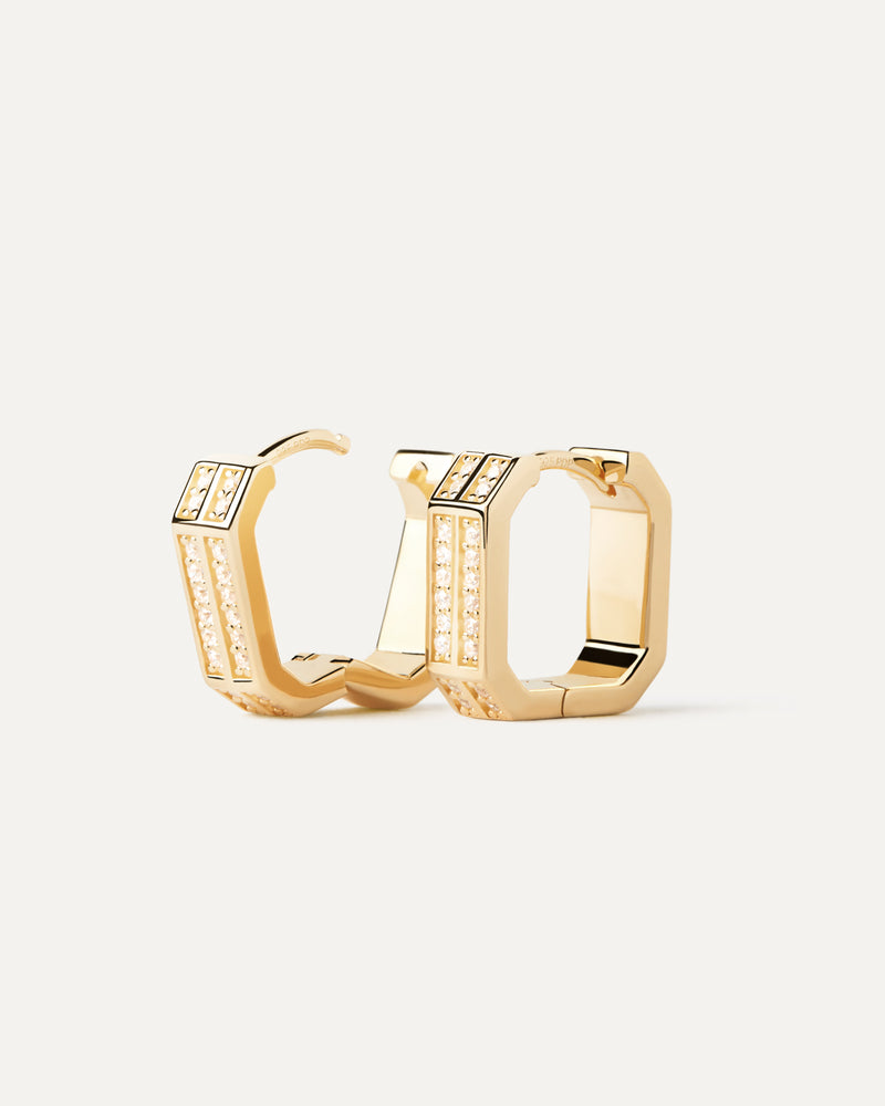 PDPAOLA Olympia Hoops - Gold | Mocha Australia