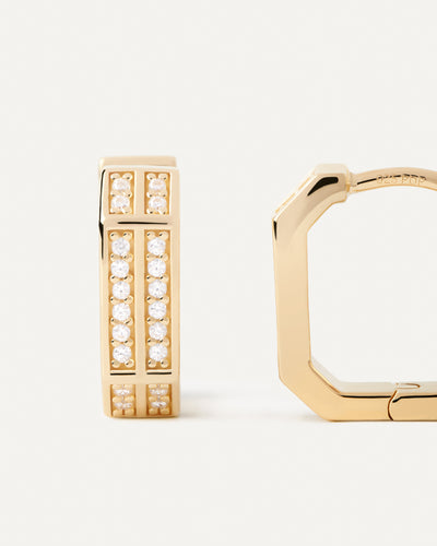 PDPAOLA Olympia Hoops - Gold | Mocha Australia