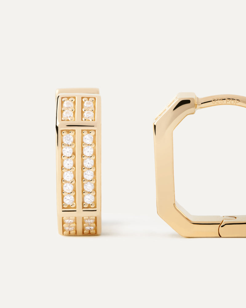 PDPAOLA Olympia Hoops - Gold | Mocha Australia