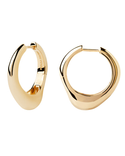 PDPAOLA Ribba Hoops - Gold | Mocha Australia