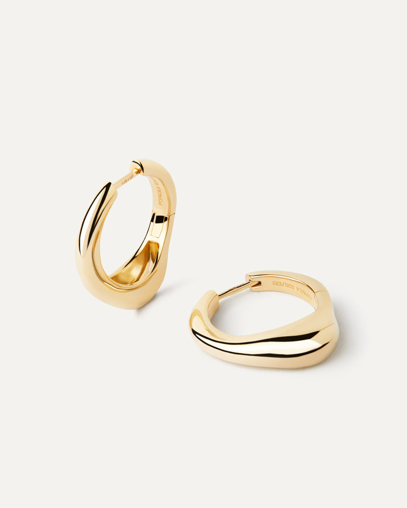 PDPAOLA Ribba Hoops - Gold | Mocha Australia