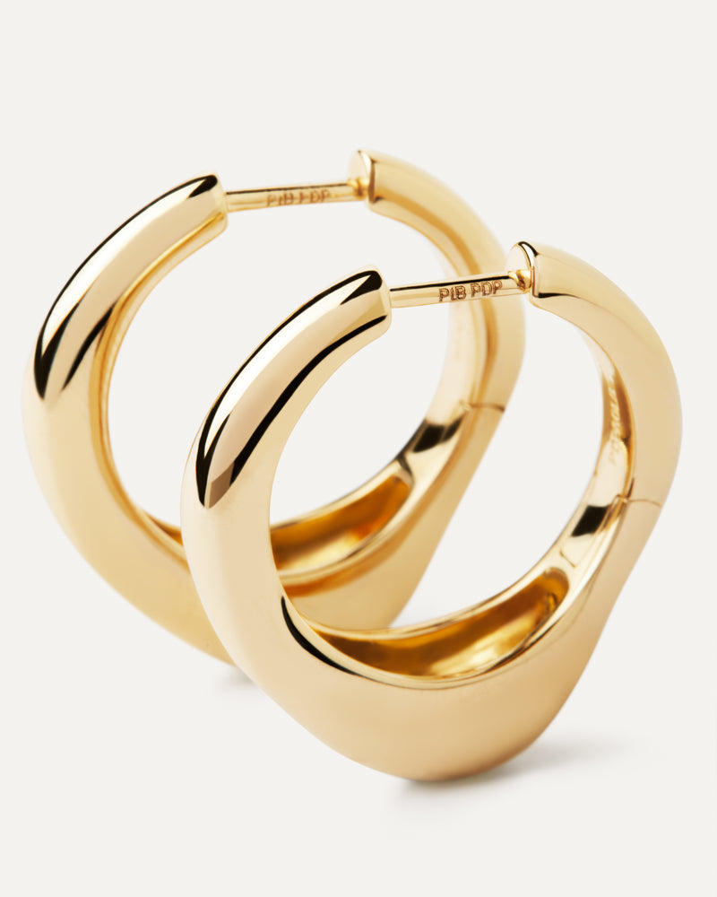 PDPAOLA Ribba Hoops - Gold | Mocha Australia