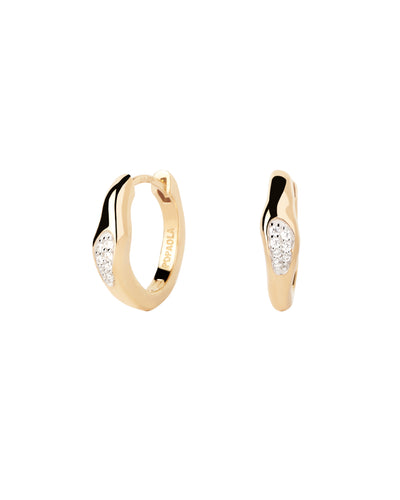 PDPAOLA Onda Hoop Earrings - Gold | Mocha Australia