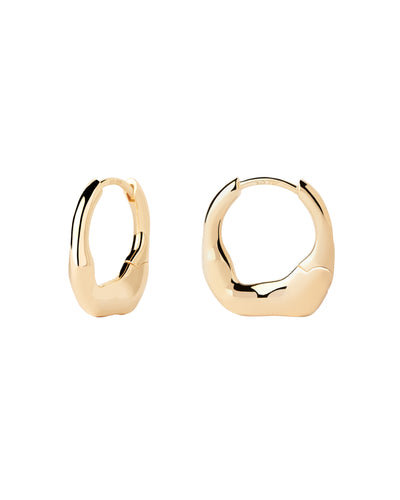 PDPAOLA Mini Magma Hoop Earrings - Gold | Mocha Australia