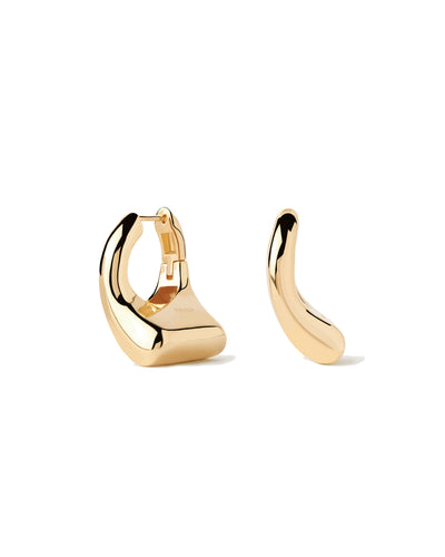 PDPAOLA Medium Ibiza Hoops - Gold | Mocha Australia