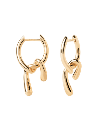 PDPAOLA Mini Twist Hoops - Gold | Mocha Australia