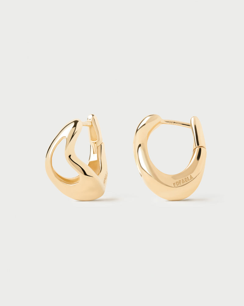 PDPAOLA Tempo Hoop Earrings - Gold | Mocha Australia