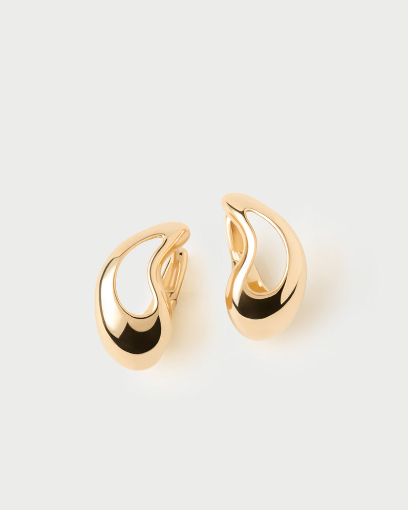 PDPAOLA Tempo Hoop Earrings - Gold | Mocha Australia
