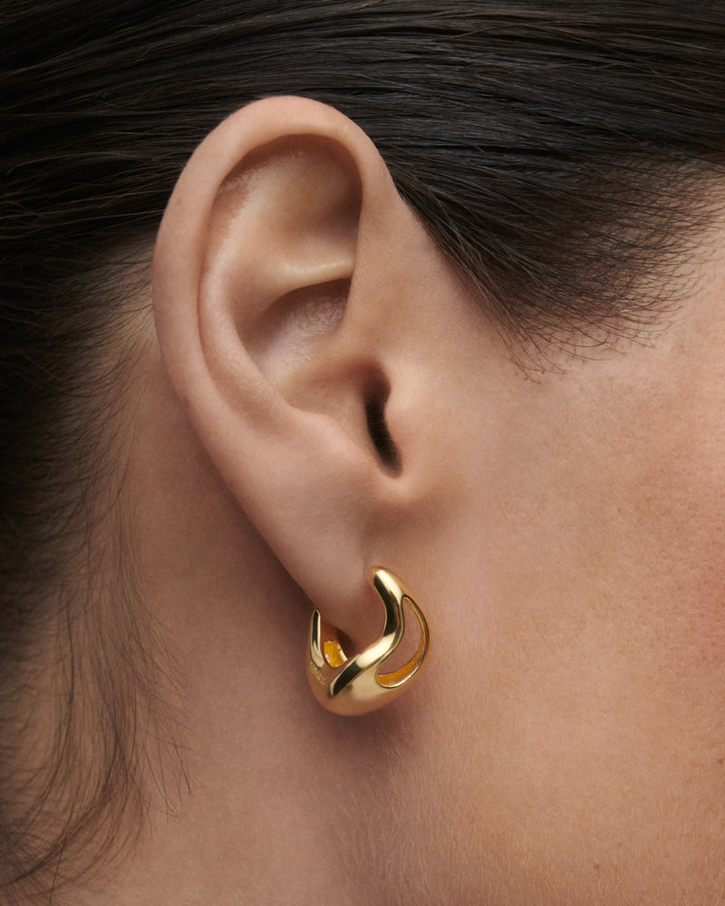 PDPAOLA Tempo Hoop Earrings - Gold | Mocha Australia