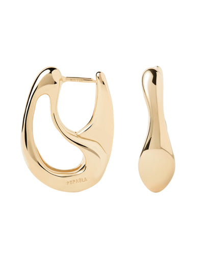 PDPAOLA Brisa Hoop Earrings - Gold | Mocha Australia