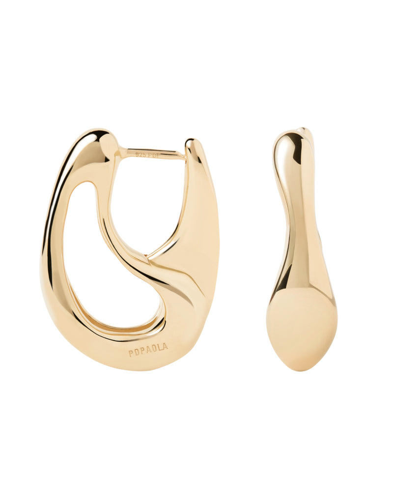 PDPAOLA Brisa Hoop Earrings - Gold | Mocha Australia