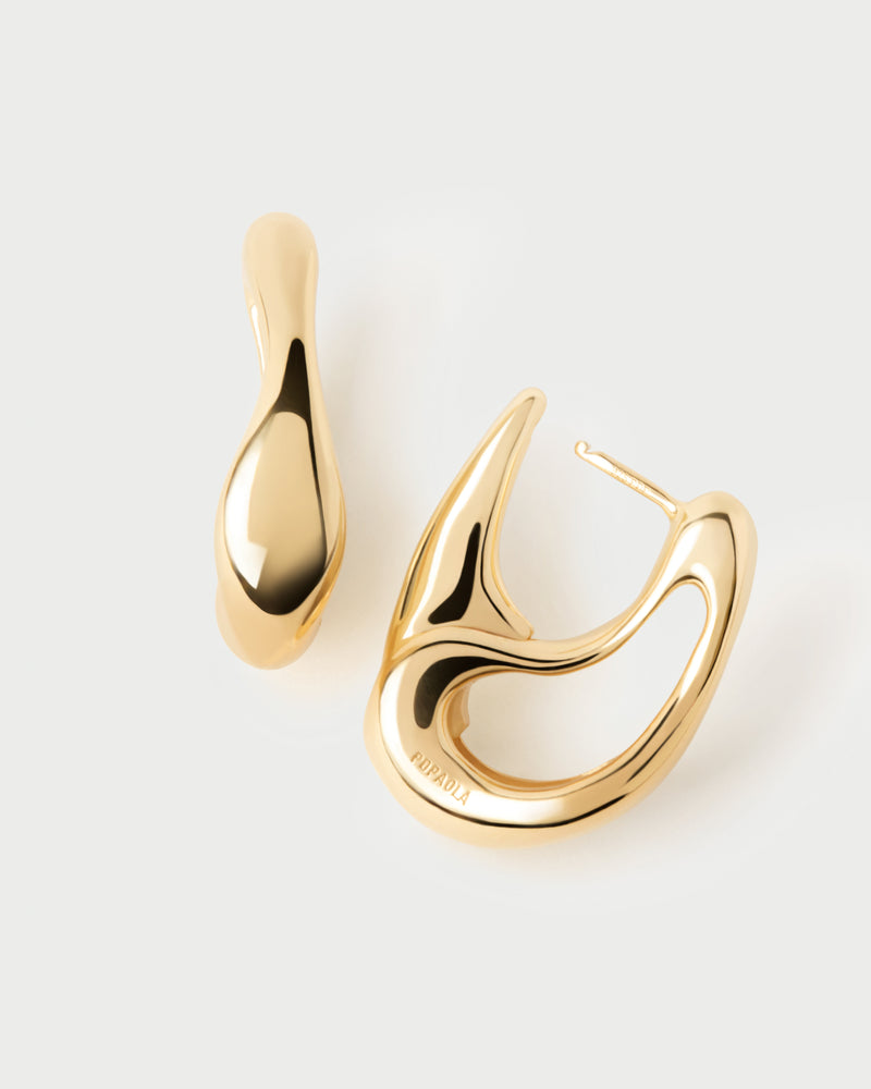 PDPAOLA Brisa Hoop Earrings - Gold | Mocha Australia