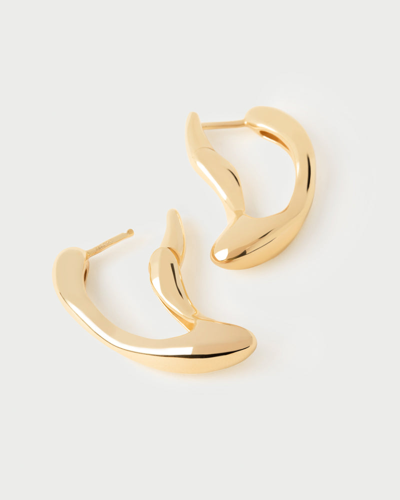 PDPAOLA Sense Hoops - Gold | Mocha Australia