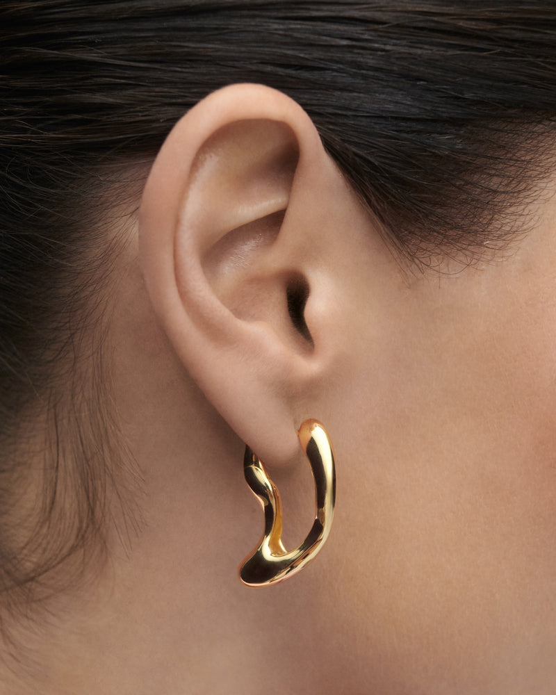 PDPAOLA Sense Hoops - Gold | Mocha Australia