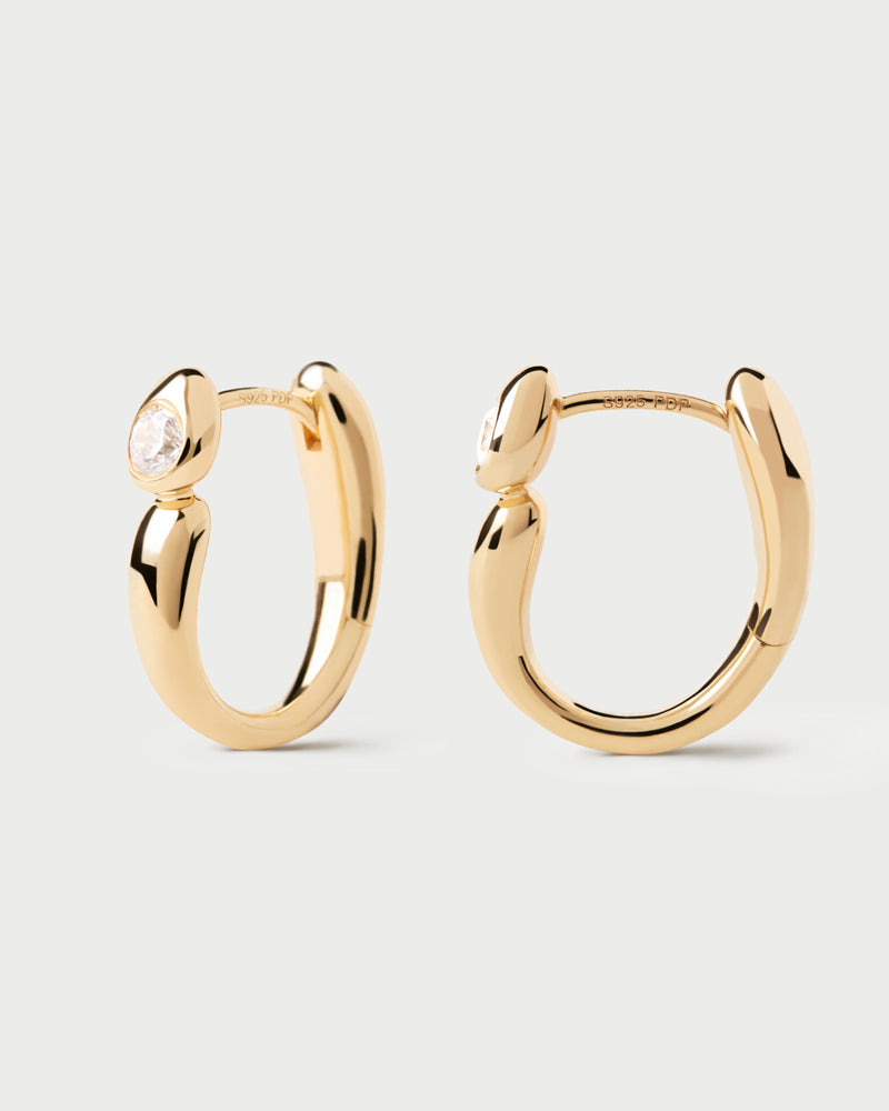 PDPAOLA Becca Hoop Earrings - Gold