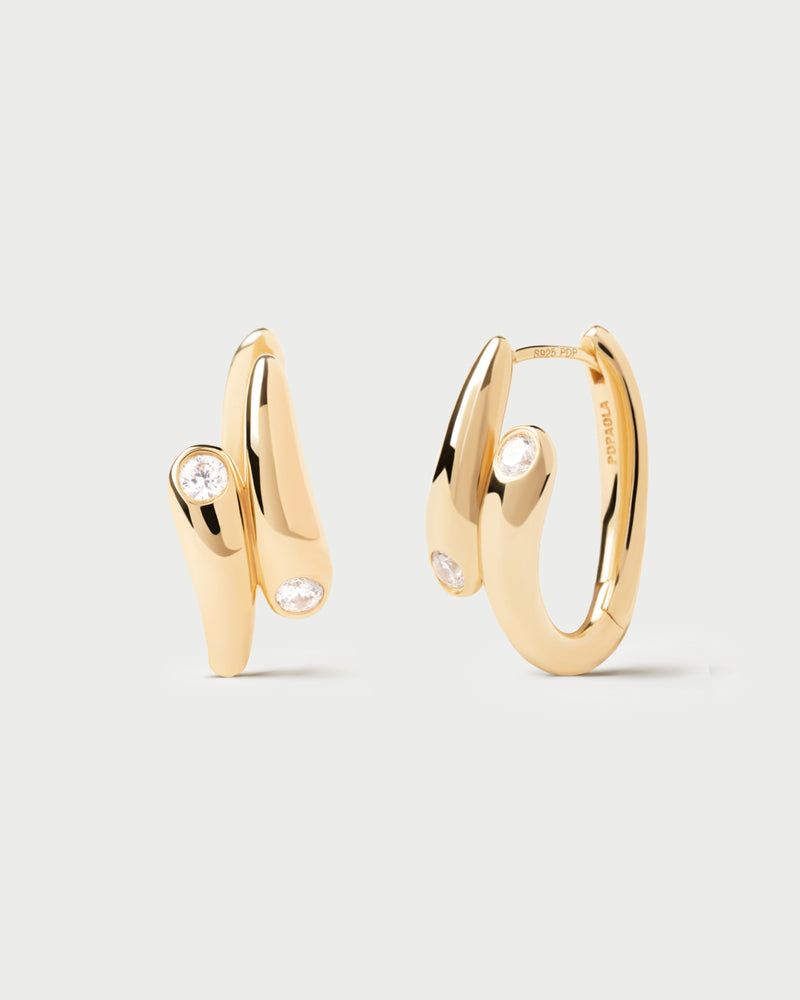 PDPAOLA Caramelle Hoop Earrings - Gold