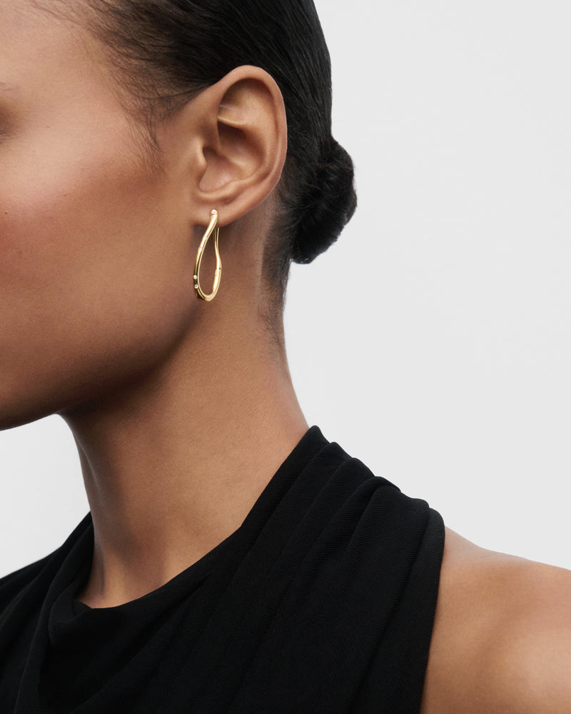 PDPAOLA Air Hoops - Gold | Mocha Australia