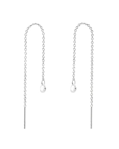 PDPAOLA Waterfall Earrings - Silver | Mocha Australia