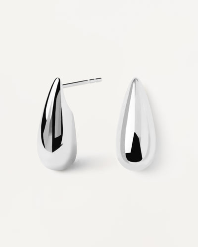 PDPAOLA Large Sugar Earrings - Silver | Mocha Australia