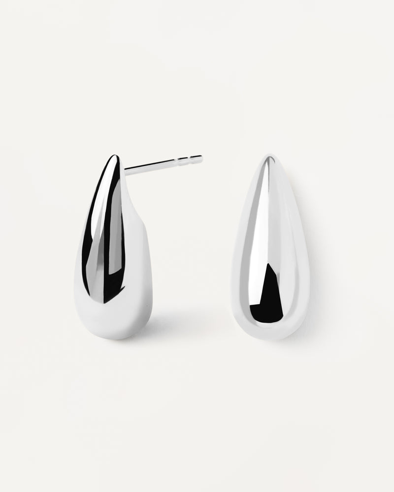 PDPAOLA Large Sugar Earrings - Silver | Mocha Australia