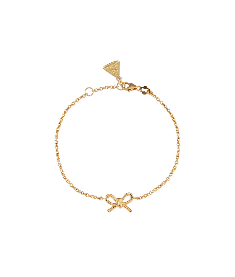 Von Treskow Fine Belcher Bracelet w/ Small Bow - Gold