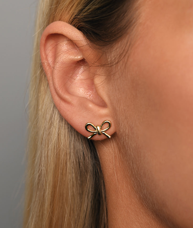 Von Treskow Bow Studs - Gold