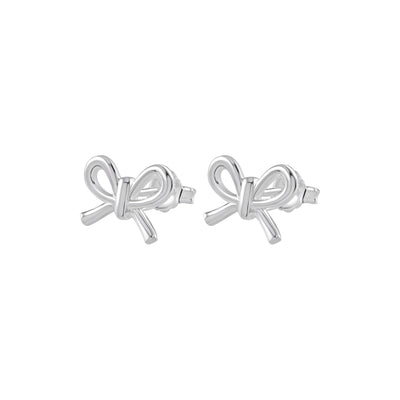 Mocha Von Treskow Bow Studs - Silver | Mocha Australia