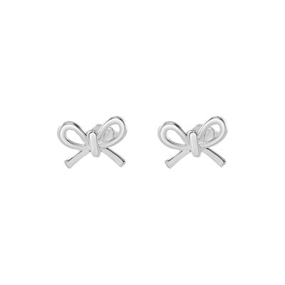 Mocha Von Treskow Bow Studs - Silver | Mocha Australia