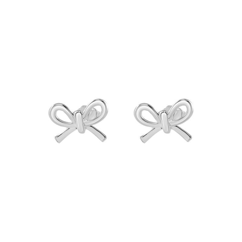 Mocha Von Treskow Bow Studs - Silver | Mocha Australia