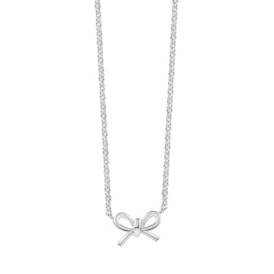 Mocha Von Treskow Belcher Bow Necklace - Silver | Mocha Australia