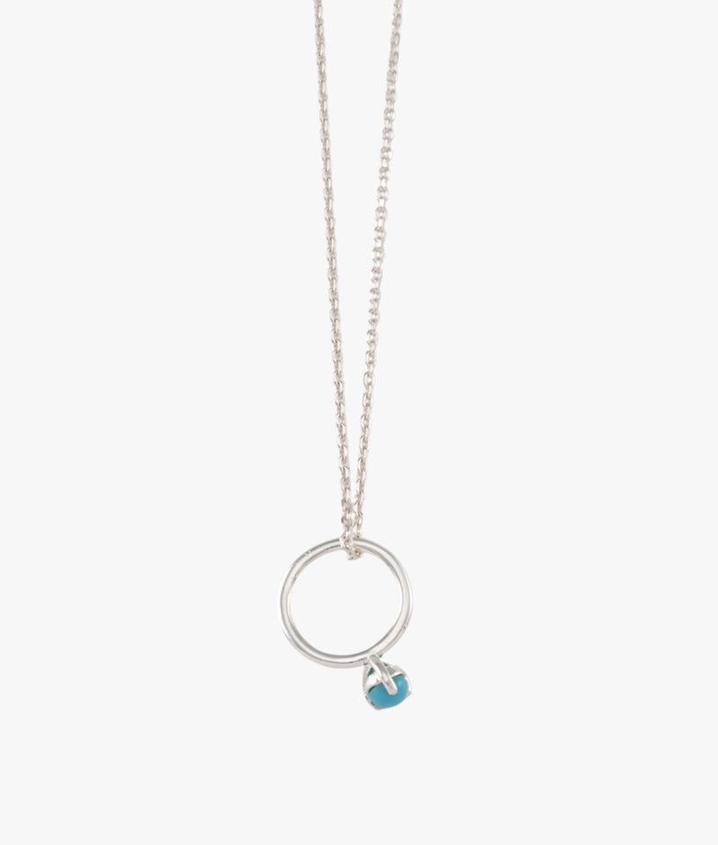 Von Treskow Belcher Chain Necklace w/ Mini Pearl Birthstone Ring Charm - Silver | Mocha Australia