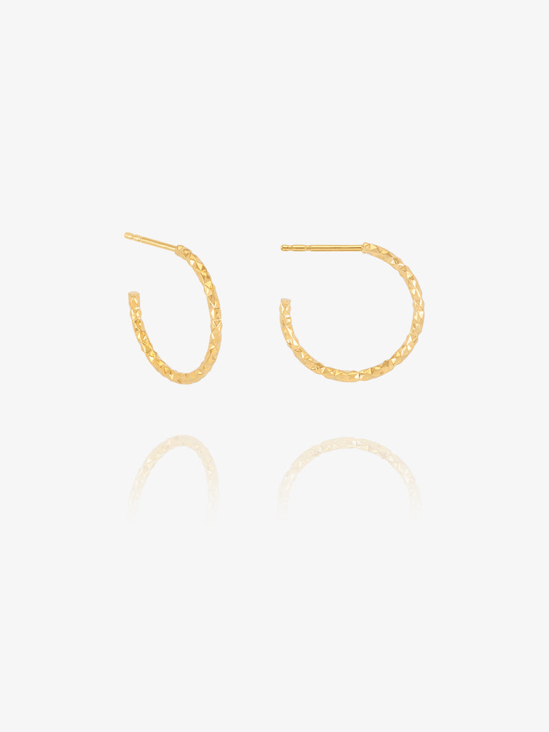Rachel Jackson Shimmering Sun Medium Hoop Earrings - Gold