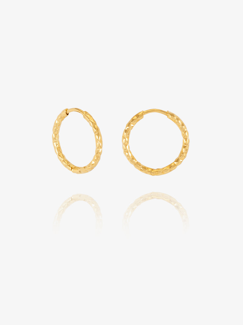Rachel Jackson Shimmering Sun Huggie Hoop Earrings - Gold