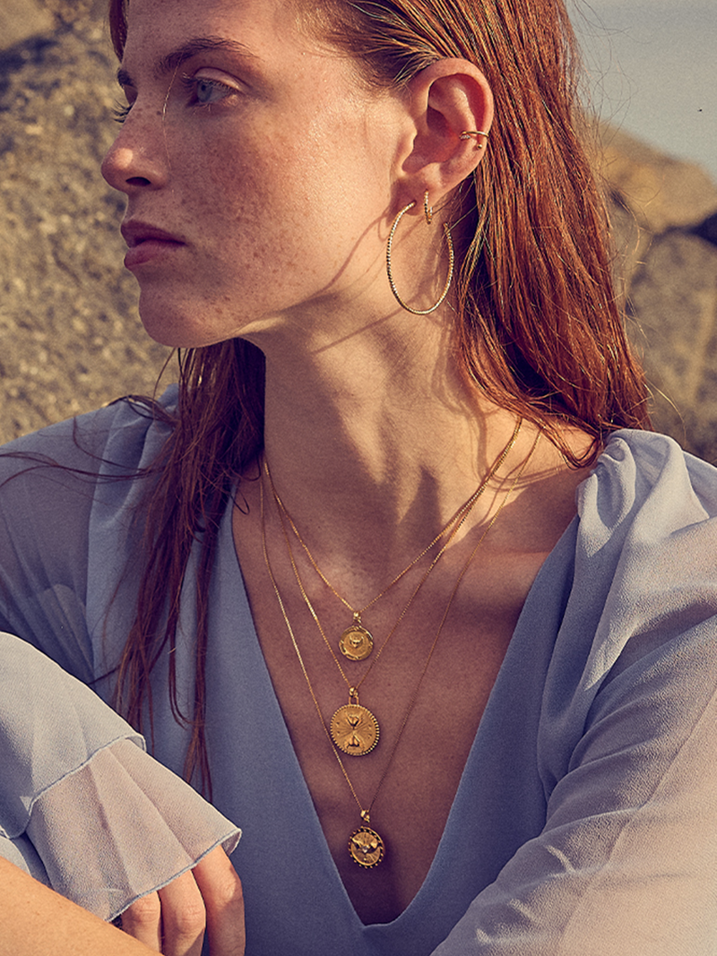 Rachel Jackson Shimmering Sun Oversized Hoop Earrings - Gold