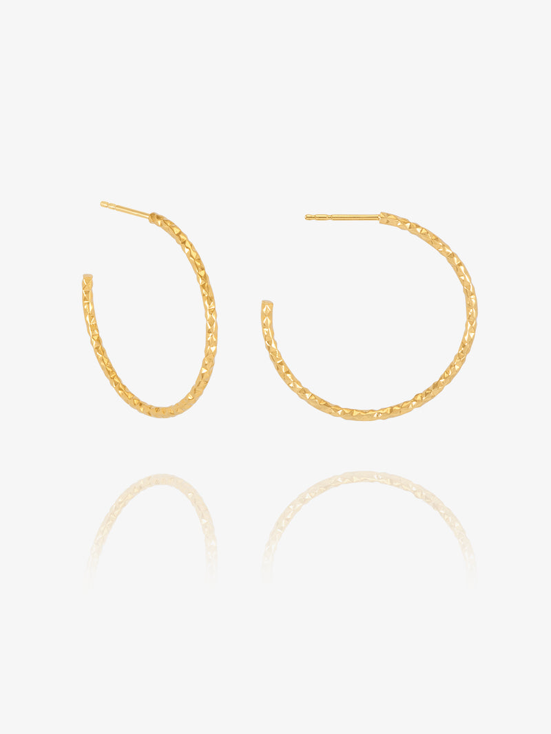 Rachel Jackson Shimmering Sun Oversized Hoop Earrings - Gold