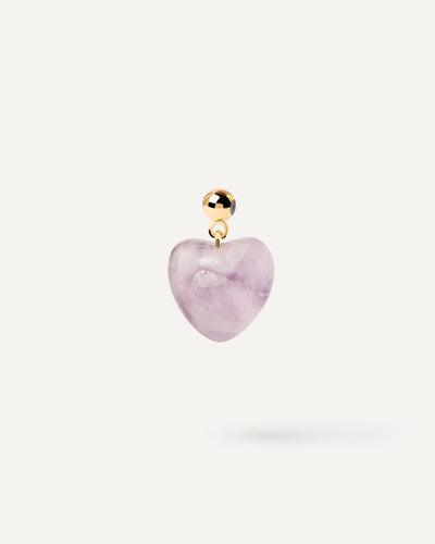 PDPAOLA Amethyst Heart Charm | Mocha Australia