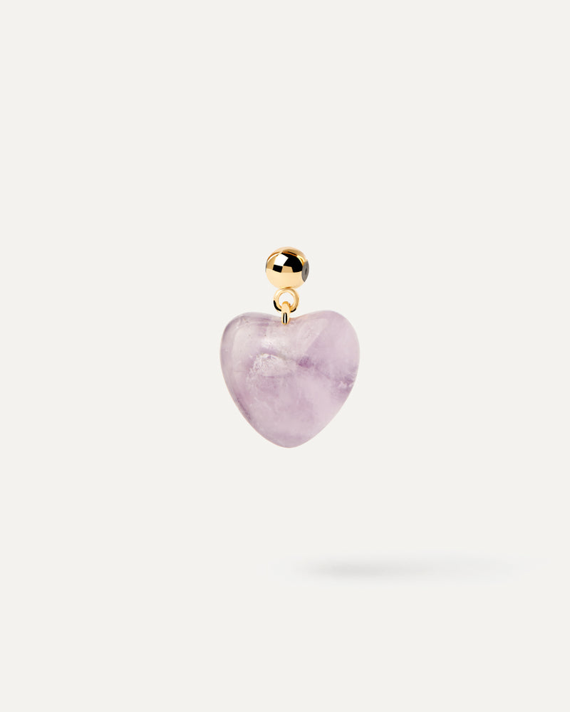 PDPAOLA Amethyst Heart Charm | Mocha Australia