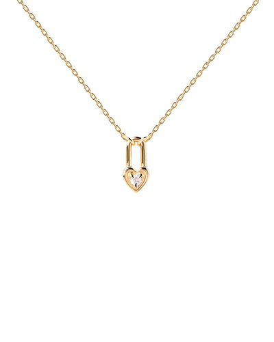 PDPDAOLA Heart Padlock Necklace | Mocha Australia