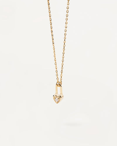 PDPDAOLA Heart Padlock Necklace | Mocha Australia