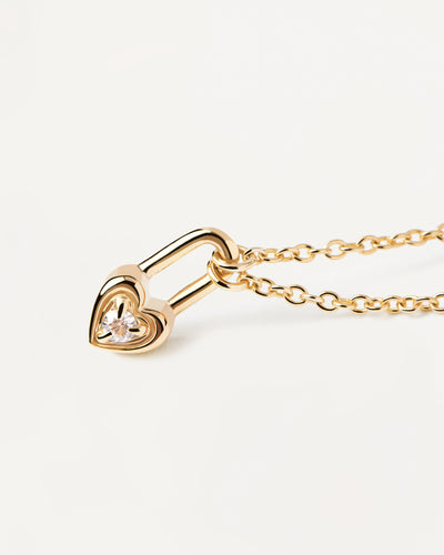 PDPDAOLA Heart Padlock Necklace | Mocha Australia