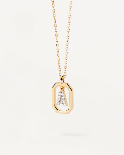 PDPDAOLA Mini Letter 'A' Necklace | Mocha Australia