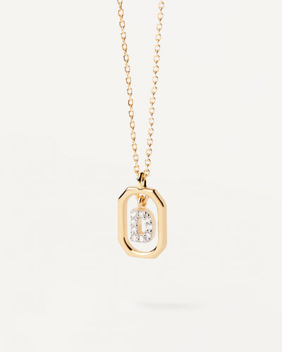 PDPAOLA Mini Letter D Necklace - Gold | Mocha Australia