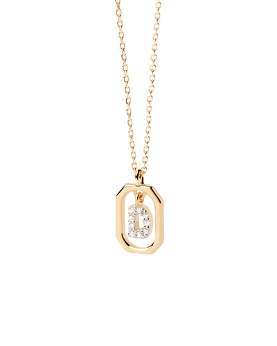 PDPAOLA Mini Letter D Necklace - Gold | Mocha Australia