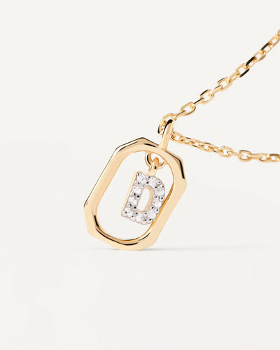 PDPAOLA Mini Letter D Necklace - Gold | Mocha Australia