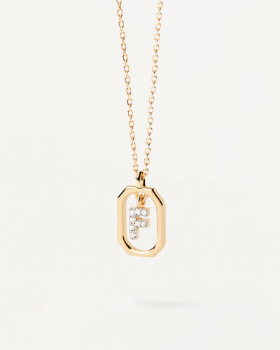 PDPAOLA Mini Letter F Necklace - Gold | Mocha Australia