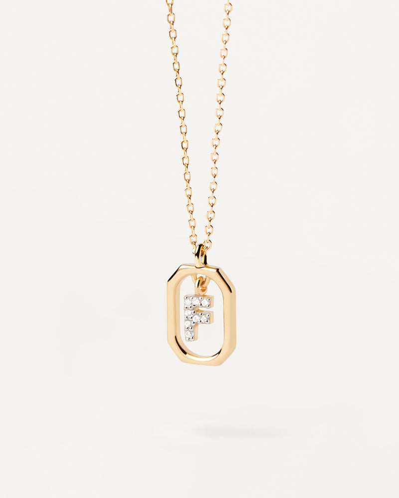 PDPAOLA Mini Letter F Necklace - Gold | Mocha Australia