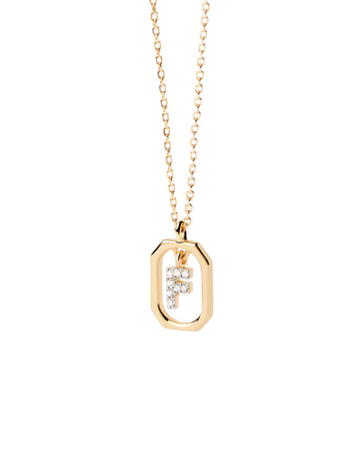 PDPAOLA Mini Letter F Necklace - Gold | Mocha Australia