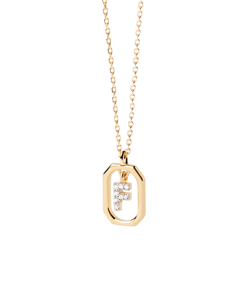 PDPAOLA Mini Letter F Necklace - Gold | Mocha Australia