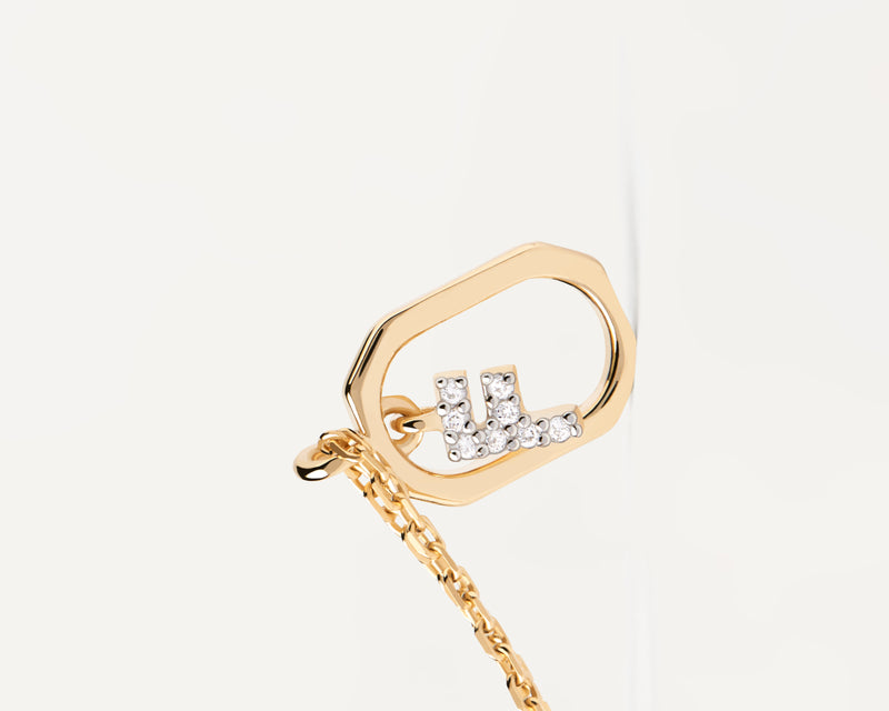 PDPAOLA Mini Letter F Necklace - Gold | Mocha Australia